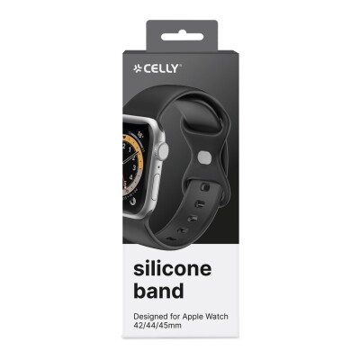 CELLY WATCHBAND 42/44/45MM SILIC BLACK